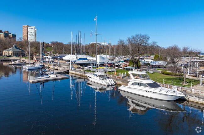 Boats are beginning to appear in McKinley Marina on the Lower East Side.