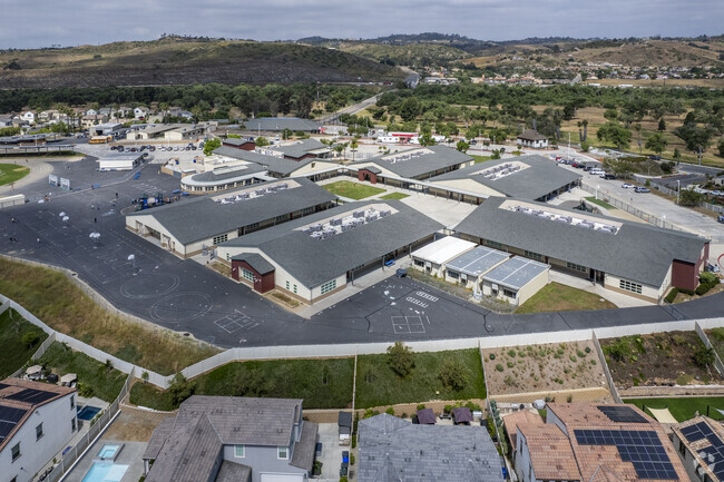 An elevated view of the Bonsall Elementary School in Bonsall.
