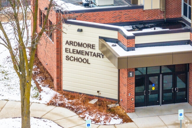Ardmore Elementary School features a red brick design.