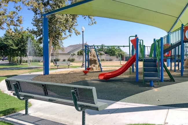 Granite Pointe Park has shaded playgrounds.