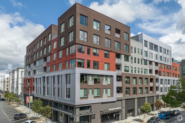 Oakland's Jack London Square is known for its newer condos, modern apartments, and wide streets.