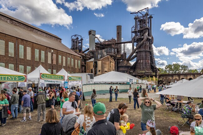 The Historical Carrie Blast Furnaces is where the annual Pittsburgh Irish Festival is held.