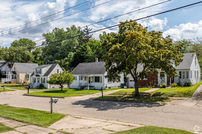 Smaller Cape Cods line a street off of South Westnedge Ave.