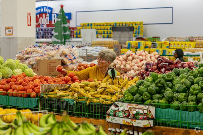 A resident shops at a local Prairie supermarket.