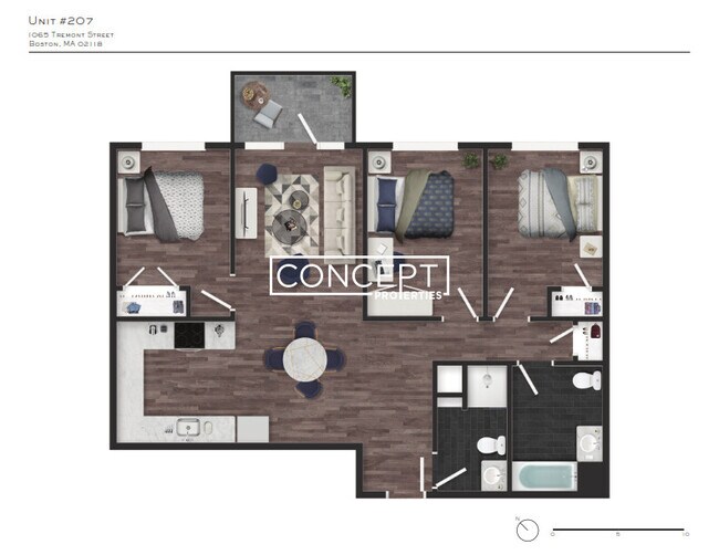 1069 Tremont St unit 207B, Boston, MA 02120 - photo 5