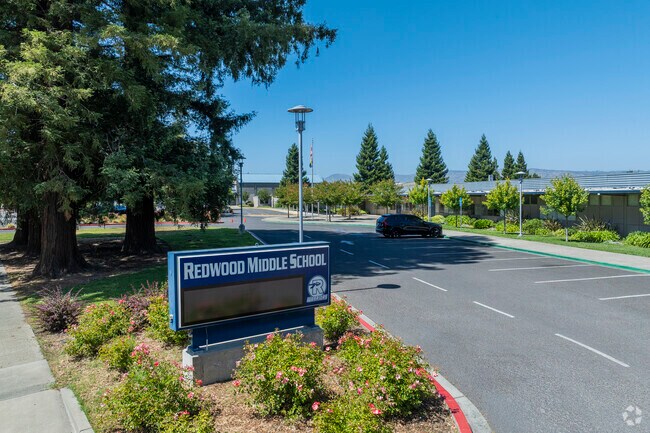 Redwood Middle School serves grades 6-8.
