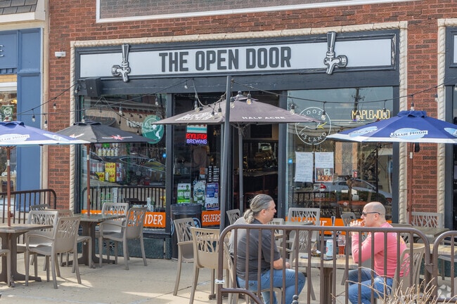 The Open Door in Clarendon Hills has outdoor seating for you to enjoy your drink on a warm day.