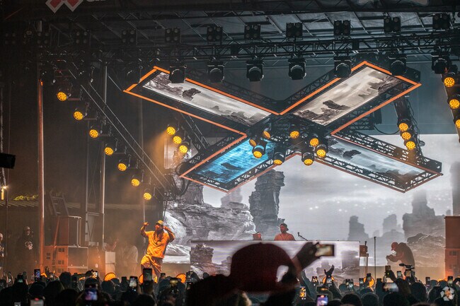 There is always live music at the X Games in Ventura, CA.