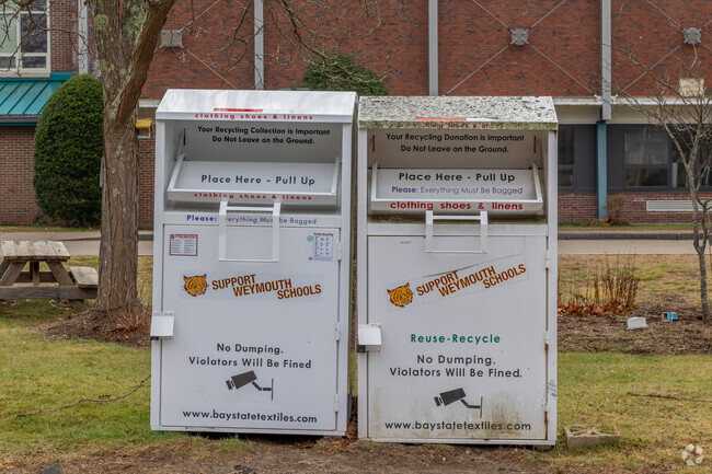 Donate your unwanted clothes at Academy Avenue Elementary School in Weymouth.