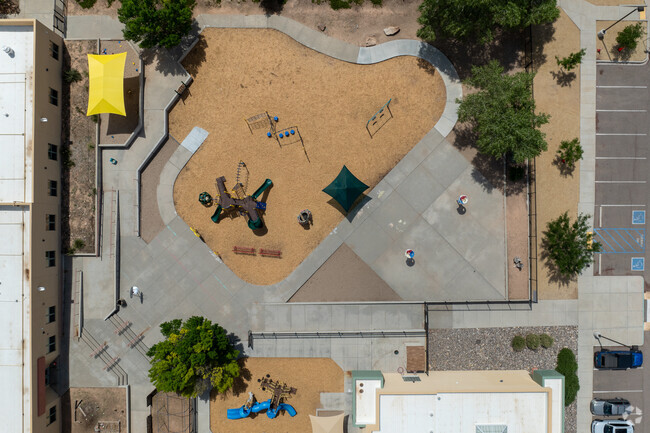 The students at Cesar Chavez Elementary School have a large playground to enjoy.