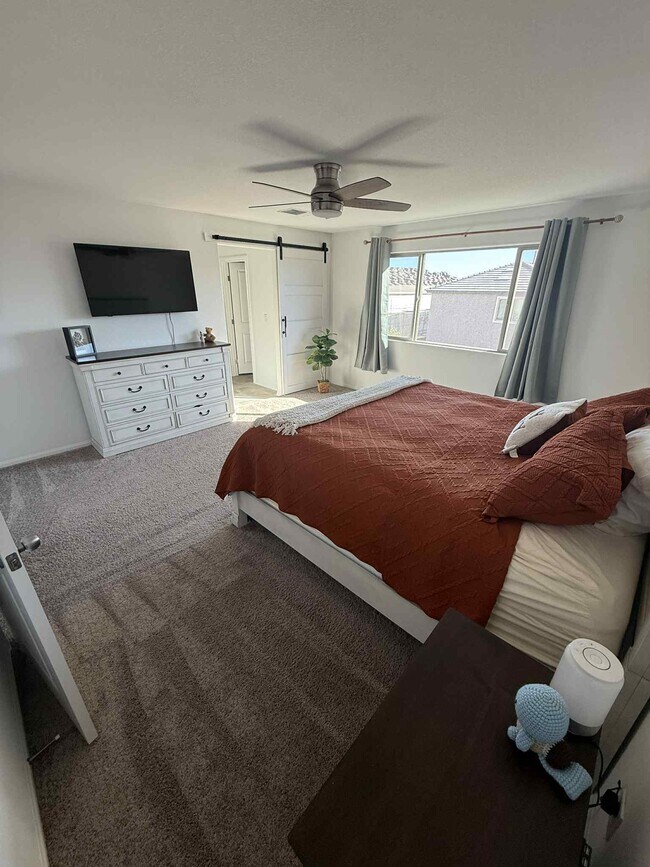 Master Bedroom with privacy door to bathroom