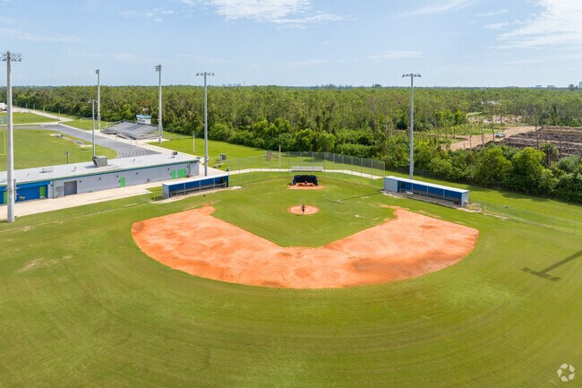Bonita Springs High School in Bonita Springs has a baseball field for their baseball team.