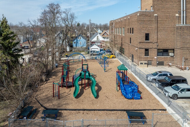 Students can enjoy the playground at Horace Mann Elementary School.