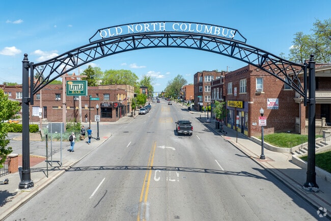 Everyone is welcomed to Old North Columbus with one of the city's iconic arches.