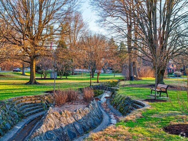Way Park is a beautiful relaxing park with green space, benches and trees.