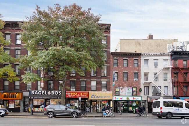 Shops along First Avenue in Stuyvesant offer dining and everyday services.