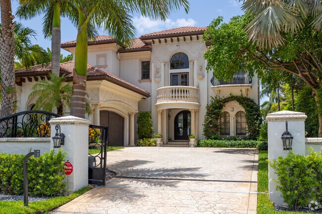Spanish influenced architecture is very popular in South Palm Beach neighborhood.