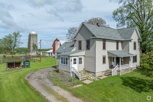Farmhouses can be found spread far apart among the rural areas in Chester Township.
