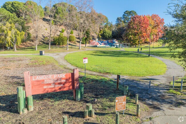 La Moine Park in May Valley is a unique park with a play structure built into the hillside.
