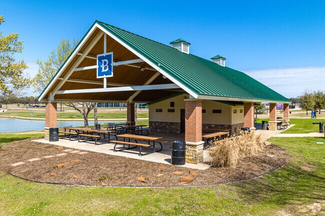 The picnic pavilion at Generations Park hosts many family outings.