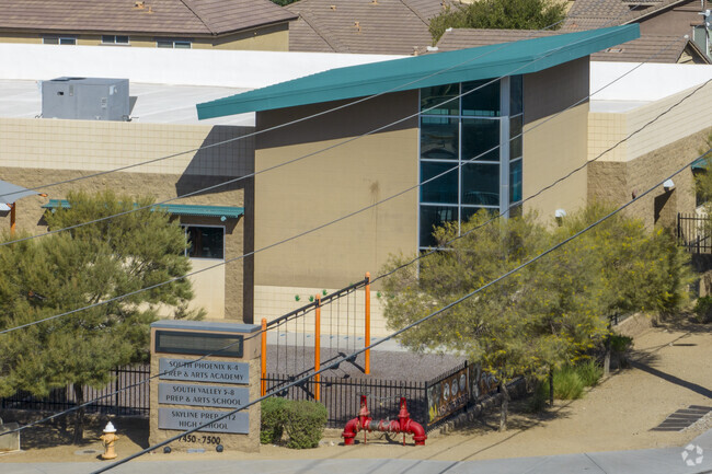 Skyline Prep High School shares a campus with other schools in Phoenix.