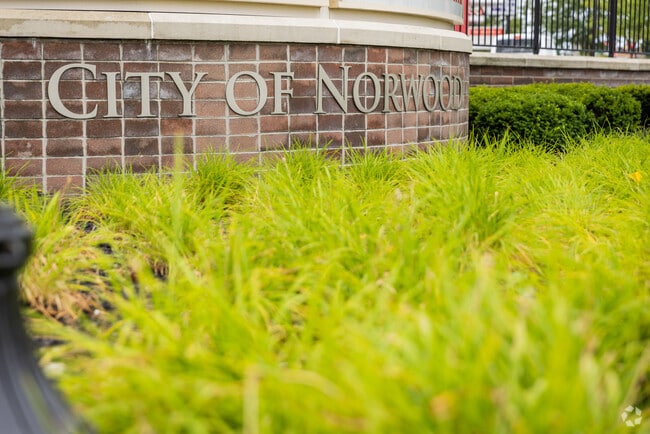 Welcome sign for the City of Norwood, where residents can enjoy a more tranquil way of life.
