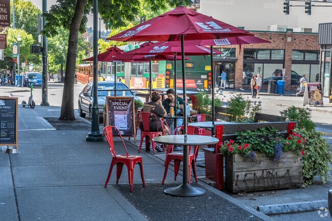 Portage Bay, near the University District, offers plenty of dining and retail options.