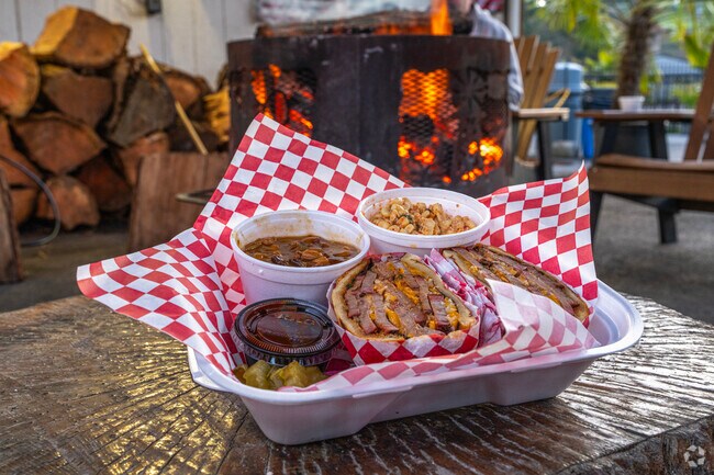 Mouth-watering Tri-tip sandwich from Willamette Valley BBQ, down the road from Turner, OR.