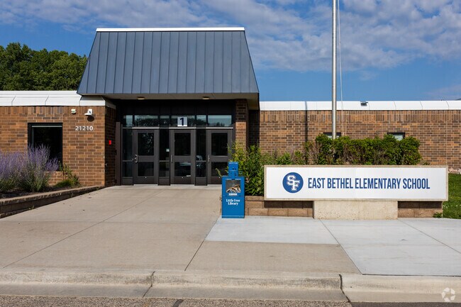 East Bethel Community School features a welcoming campus with open green spaces.