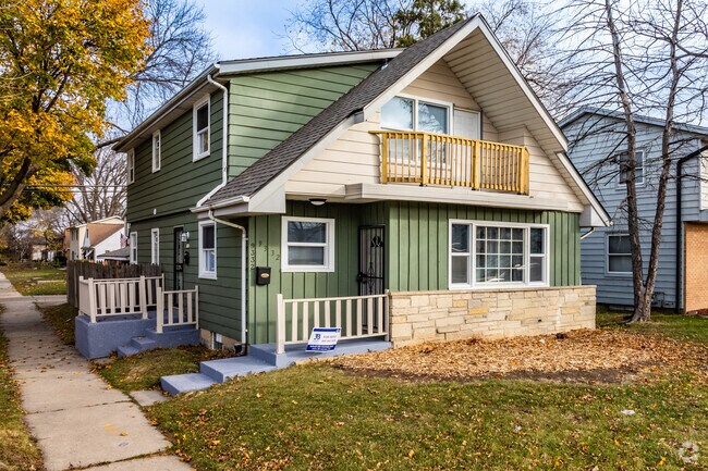 Valhalla has several brightly colored home lining it's shaded streets.