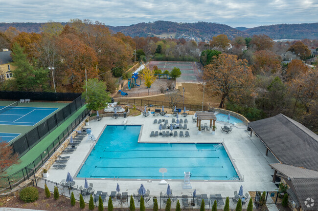 The Mountain Shadows community center has a pool, playground and tennis courts.