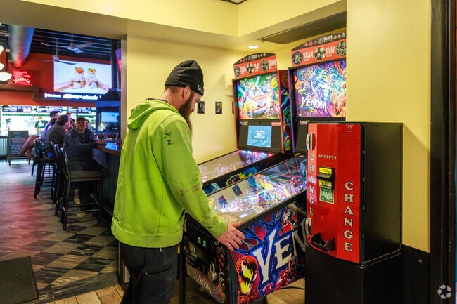 Trapper's Pizza Pub in East Syracuse offers pinball and other games for patrons to play.
