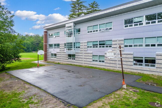 Lake Region Middle School basketball court located on the left side of the school.