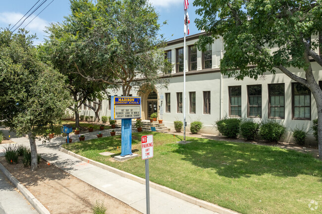 The student population at Madison Elementary is 398 students.