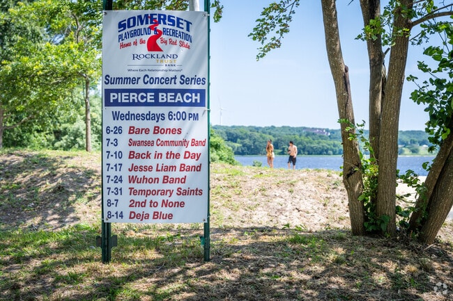 Experience live music at Pierce Beach every Wednesday in charming Pottersville, MA.