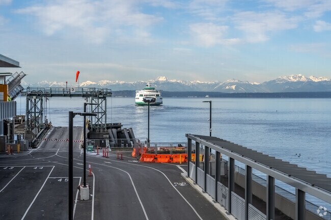 Downtown Seattle features a newly remodeled ferry terminal, with amazing views of Puget Sound.