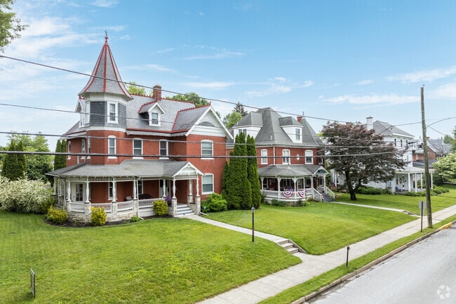 Pine Street is known as Oxford’s Millionaire’s Row as it is lined with large, well-kept homes such as these Victorians.