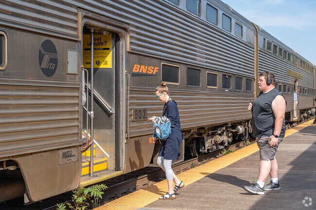 Residents can use the Metra located in downtown Naperville to be in Chicago in only an hour.