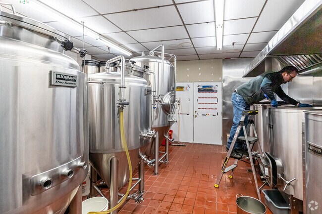 The Fieldcrest Brewmaster working on a batch.
