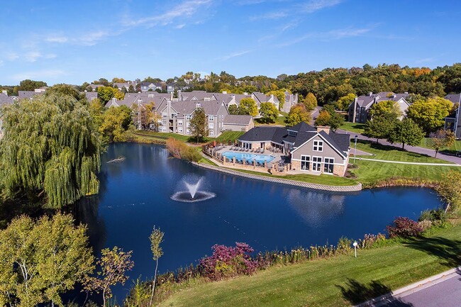 Aerial View of Pond, Clubhouse and Pool