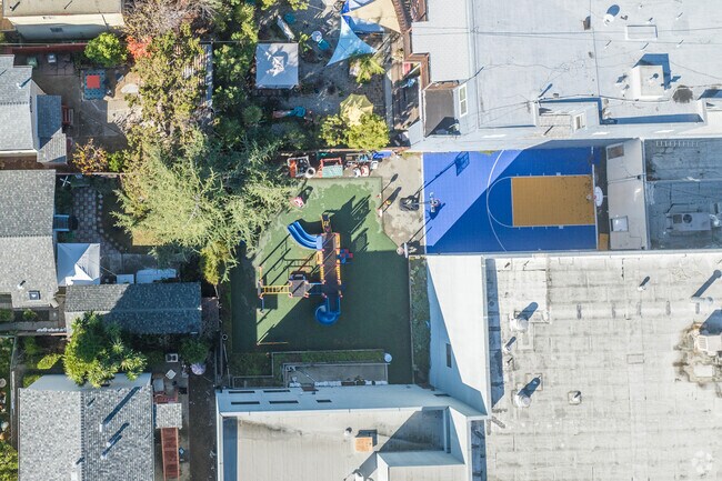 Cornerstone Christian Academy in Oakland has a tiny play area for the students.