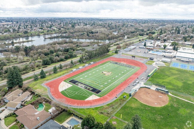 Rio Americano High School has an excellent football and track facility on campus.