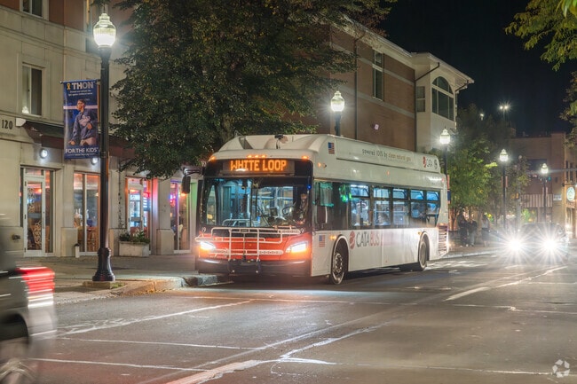 State College South has access to many bus routes that run to and from campus on South Atherton.