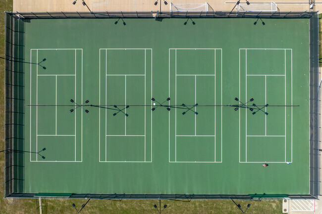 Students of Leo Adams Middle School enjoy new tennis courts in Hurst.