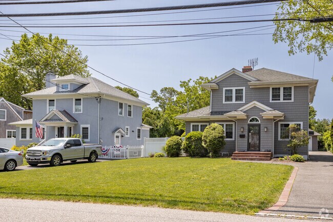 Colonial-style and new Traditional homes are common in Bay Shore.