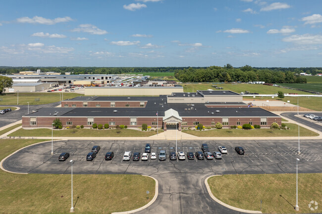 Aerial view of New Paris Elementary School.