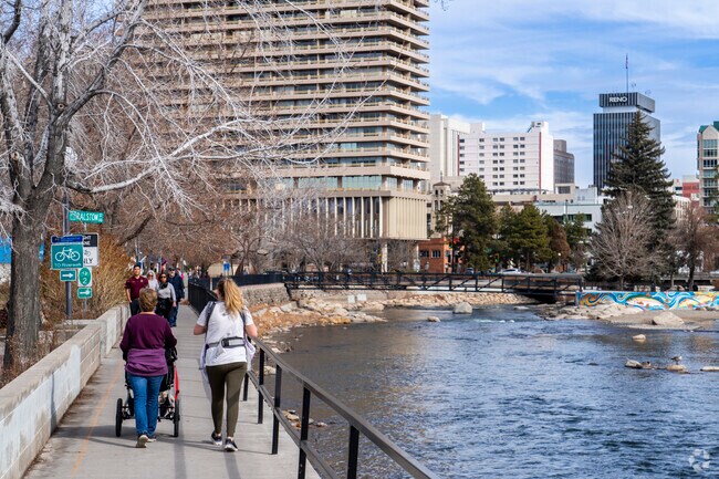 MidTown begins on the Truckee River where locals will take long scenic walks.