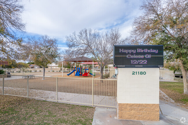 Another monument sign at Coyote Hills Elementary School in Peoria.