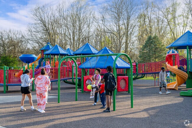 The playground at Matter Park is a popular destination for The Village children.