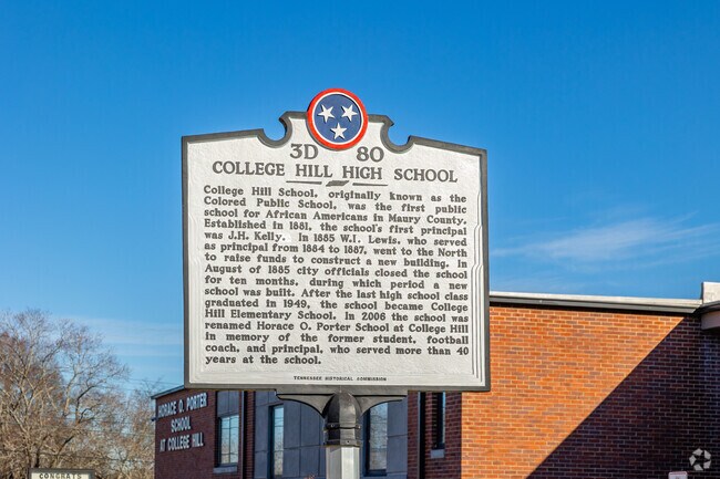 Horace O. Porter School was the first African American school in Maury County.
